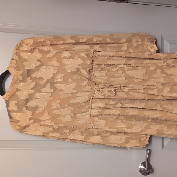 NWT Asos Yellow Floral Long Sleeve Mini Dress - Picture 6 of 11